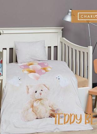 Комплект постельного белья в кроватку charlotte baby 100х150 teddy bear