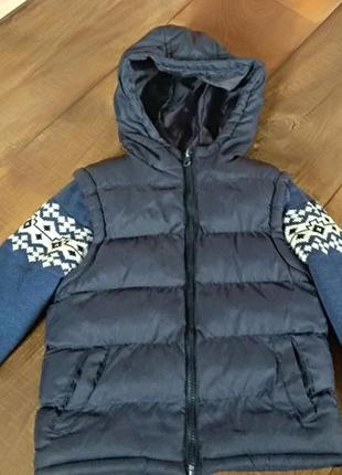 Куртка демисезонная с капюшоном 5-6лет 110-116см