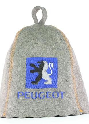 Шапка для бани "peugeot" универсальный luxyart серый (2000002411697)
