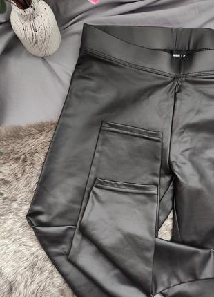 Кожаные лосины женские с/м