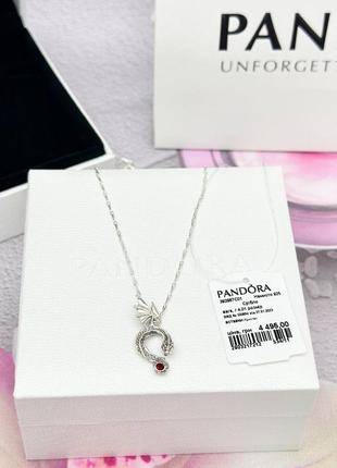 Серебряная колье ожерелье подвеска цепочка серебро пандора pandora silver s925 ale с биркой и пломбой 925 проба новая дракон игра престолов3 фото