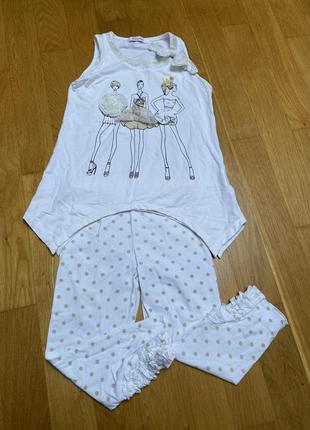 Летний нарядный костюм для девочки 116 см