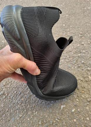 Кросівки чоловічі літні classica  чорний сітка без шнурка6 фото