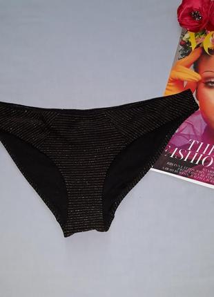 Низ от купальника женские плавки размер 46 / 12 черный бикини золото новые