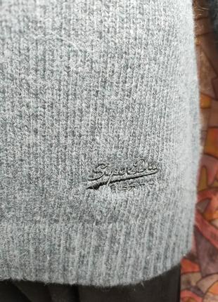 Полушерстяной джемпер свитер ангора vintage superdry premium black label 4