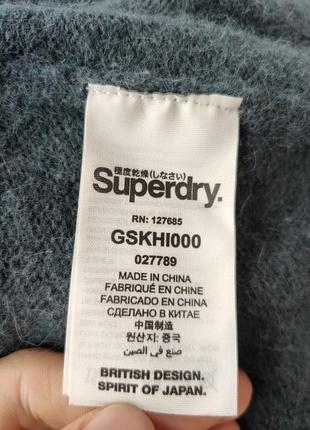 Полушерстяной джемпер свитер ангора vintage superdry premium black label 8