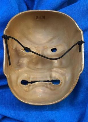 Noh mask shikami, керамическая японская маска shikami, расписанная вручную5 фото