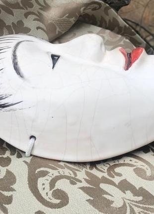 Noh mask doji, керамическая японская маска doji, расписанная вручную4 фото