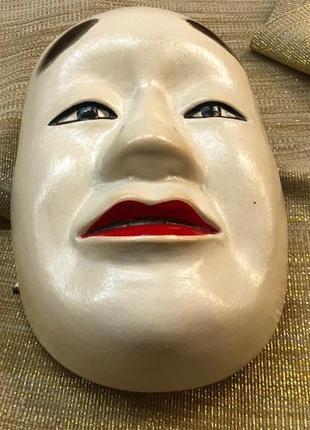 Noh mask syakumi, керамическая японская маска syakumi, расписанная вручную2 фото