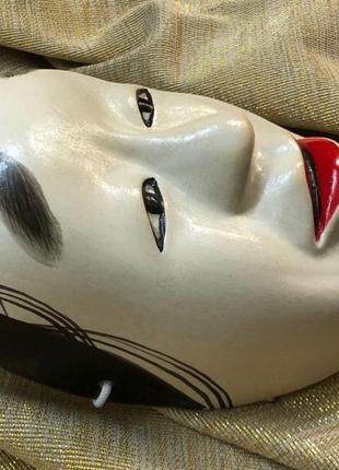 Noh mask syakumi, керамическая японская маска syakumi, расписанная вручную3 фото