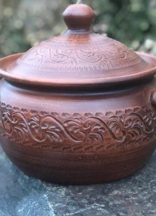 Горщик із ручками для запікання страв або зберігання продуктів