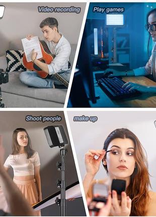 Уцінка відеосвітло ubeesize (комплект 2 шт): led панелі з фільтрами, usb живлення, для стрімінгу та youtube