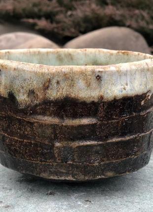 Чаван (тяван) - чаша для японської чайної церемонії, дровяний випал, раку2 фото