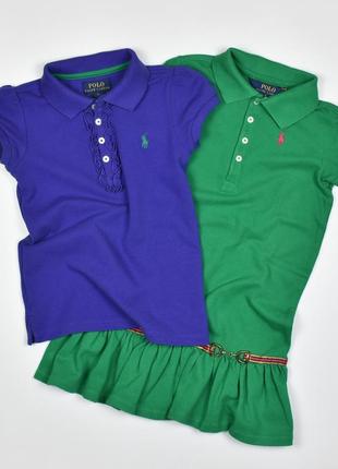 Polo ralph lauren 5 лет комплект поло тенниска футболка + платье юбка