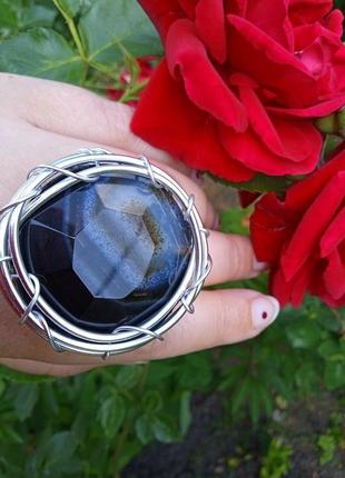 Перстень з великим агатом