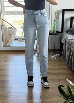 Джинсы zara skinny straight свет голубые6 фото