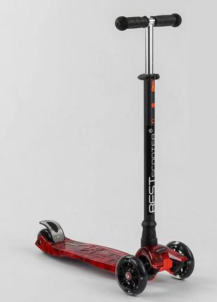 Самокат maxi 59х14х27 см best scooter чорно-червоний (2000002312543)