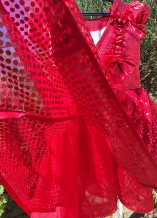 Волшебное красное платье для вашей дочурки на рост 116-1305 фото