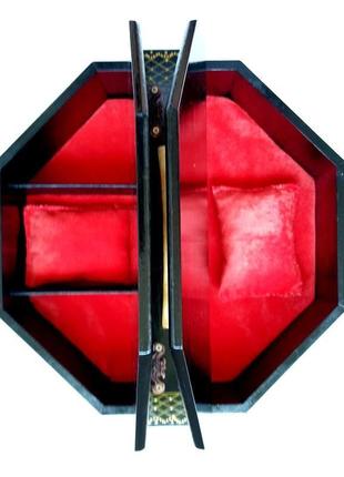 Деревянная большая шкатулка для украшений, авторская ручная роспись. петриковская роспись..