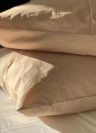 Комплект постельного белья евро sand с натурального хлопка ранфорс 200х220 см4 фото