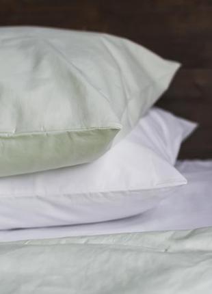 Комплект постельного белья евро shadow lime с натурального хлопка ранфорс 200х220 см2 фото