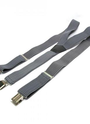 Подтяжки 185х3,5 см gofin suspenders серый (2000001497753)1 фото