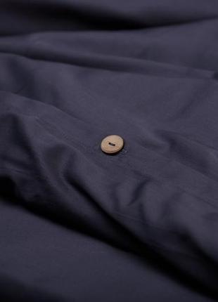 Комплект постельного белья евро dark gray с натурального сатина 200х220 см3 фото