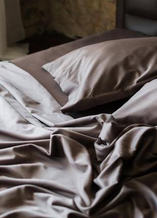 Комплект постільної білизни євро golden wood з натурального сатину 200х220 см4 фото
