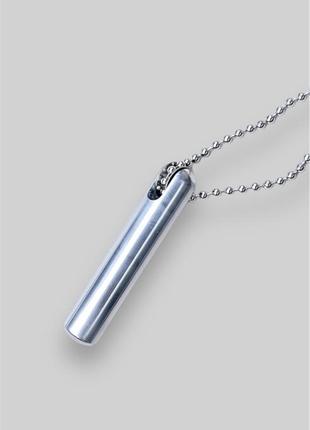 Декоративний металевий грузик для ланцюжка циліндр, хром