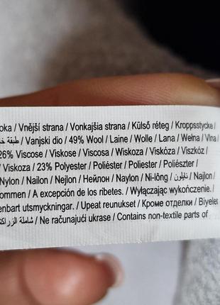 Стильне пальто, полупальто без підкладу f&f, 49% вовна6 фото