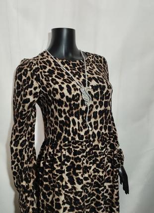 Оригинальное платье в леопардовый стиле#846 фото