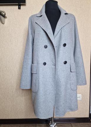Стильне пальто, полупальто без підкладу f&f, 49% вовна2 фото
