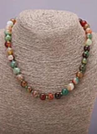 Бусы из натурального камня агат