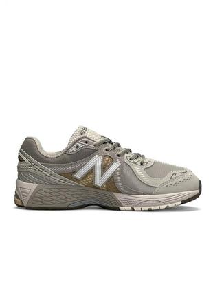 New balance 860 v2 grey beige gold2 фото