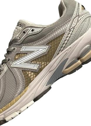 New balance 860 v2 grey beige gold7 фото