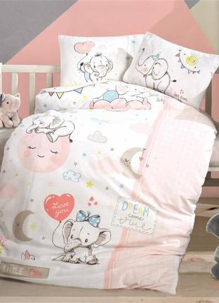 Комплект постельного белья для новорожденных clasy baby ranforce 100х150 sweet dreams