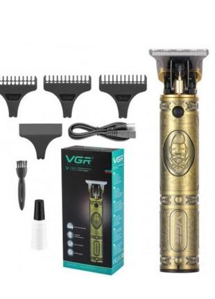 Аккумуляторный триммер для стрижки волос, бороды и усов vgr v-085
