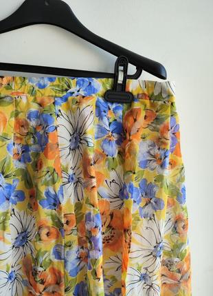 Мпилница винтажная миди на талию высокая талия в цветах с подкладкой2 фото