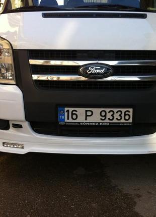 Накладка на решетку ford transit (форд транзит), нерж, 2шт.