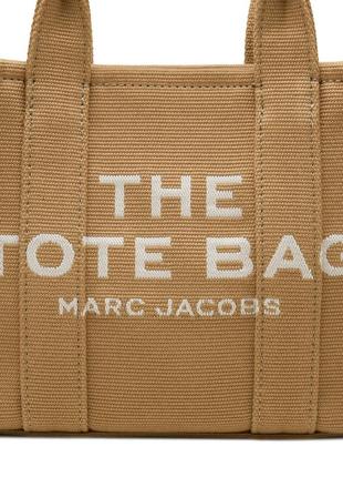 Сумка через плече the jacquard mini, з логотипом marc jacobs, бежевий колір10 фото