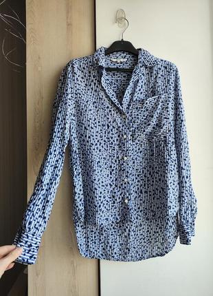 Рубашка летняя легкая леопардовый принт с карманом2 фото