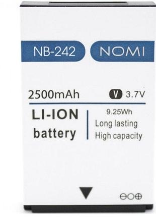 Аккумулятор для nomi nb-242, i242, 2500mah
