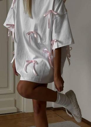 Трендовая футболка с бантиками🌺