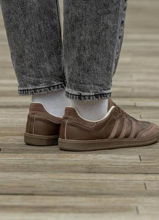 Adidas samba dark brown5 фото