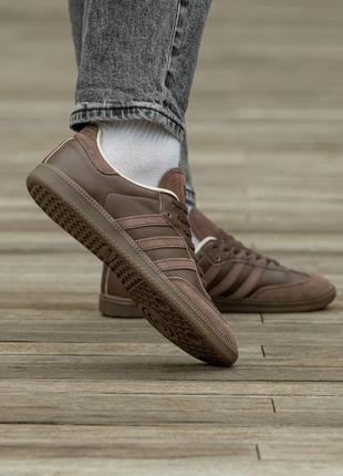 Adidas samba dark brown4 фото