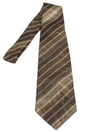 Мужской шелковый галстук (fareshs-132) 136 см schonau & houcken бежево-коричневый (2000001314159)2 фото