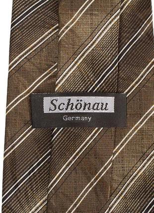 Мужской шелковый галстук (fareshs-132) 136 см schonau & houcken бежево-коричневый (2000001314159)3 фото