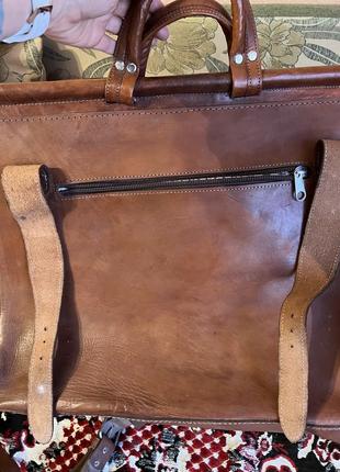 Дорожня  сумка з фесу , з верблюжої шкіри, ручна робота5 фото
