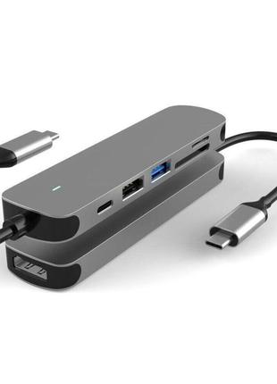 Сток usb хаб seewei bx6h 6 in 1 - grey