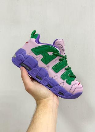 Крутезні жіночі кросівки nike air more uptempo x ambush lilac green бузкові